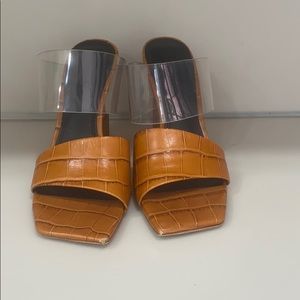 Mercedes castillo mildred pvc&croc leather mules